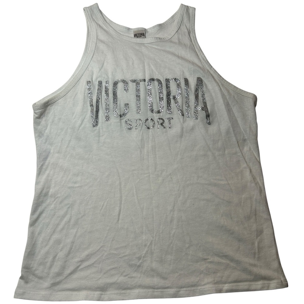 Y2K Sporty Diva Women’s Athleisure Victoria’s Secret Sport Glitter Muscle Tee S